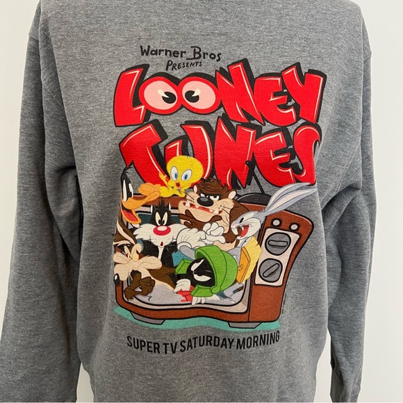 NWOT LOONEY TUNES SUPER TV SATURDAY MORNING CREWNECK SWEATSHIRT - Picture 9 of 10